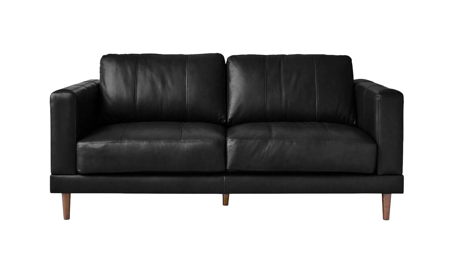 Loveseat  Fiero Black Leather Match