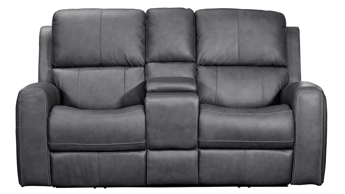 King Cowboy Grey P3 Power Reclining Loveseat w/Console