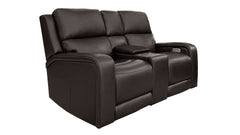 Truffle Brown P5 Power Reclining Loveseat w/Console