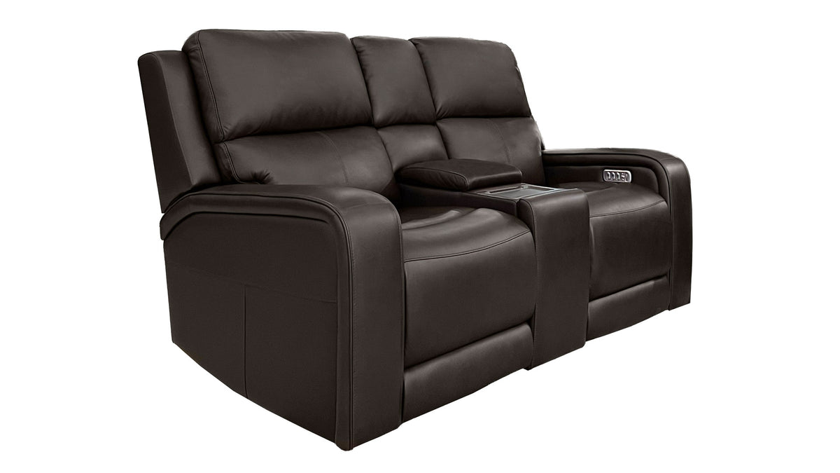 Truffle Brown P5 Power Reclining Loveseat w/Console