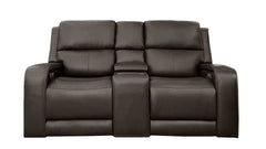 Truffle Brown P5 Power Reclining Loveseat w/Console