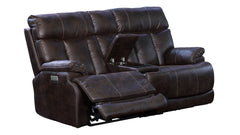 Clive Dark Brown P3 Power Reclining Loveseat with Console