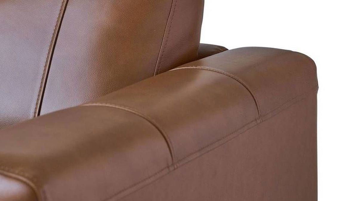 Fiero Tan Leather Match Loveseat