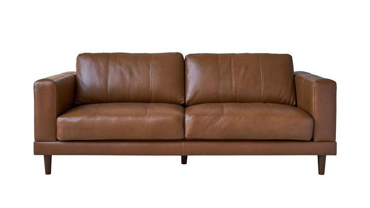 Fiero Tan Leather Match Loveseat