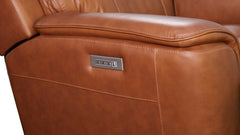 Henry Saddle Brown Leather P3 Power Reclining Loveseat