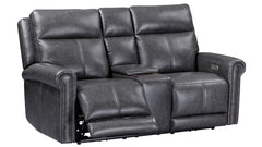 Weathered Stone P3 Power Reclining Loveseat w/Console