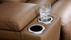 Tuscany Butternut Leather P3 Power Reclining Loveseat w/Console