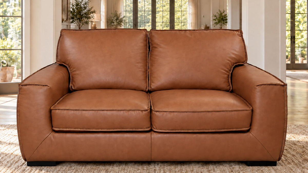 Artemis 100% Top Grain Leather Loveseat | Gallery Furniture