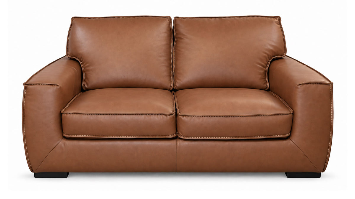 Artemis 100% Top Grain Leather Loveseat | Gallery Furniture