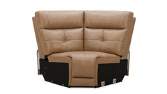 Mack's Heart Tan Leather Wedge | Mackdular Sectional Piece
