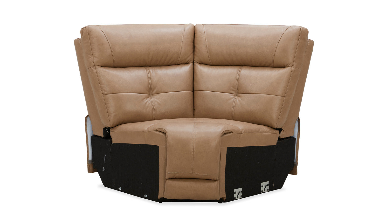 Mack's Heart Tan Leather Wedge | Mackdular Sectional Piece