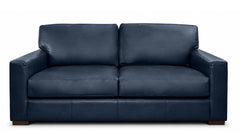 Revelation Oceanic Blue Top Grain Leather Loveseat