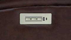 Spiced Walnut P3  Leather Power Motion Love Seat | Gallery Furniture
