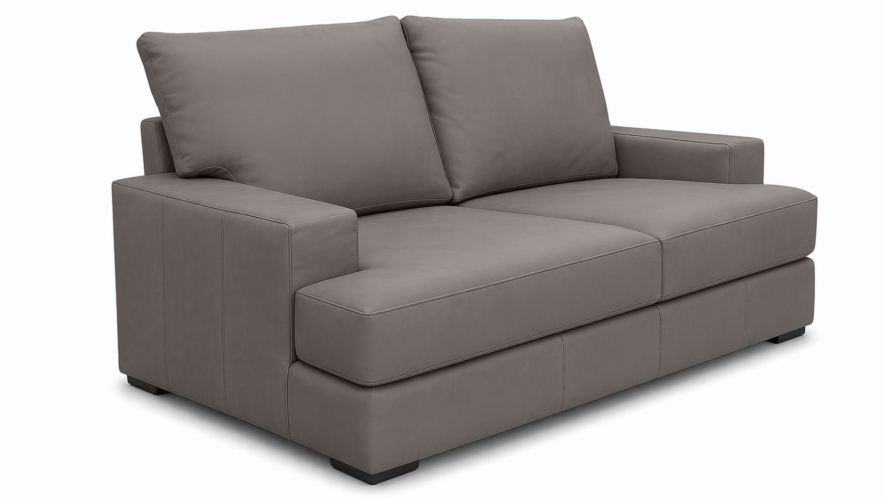 Sofá de dos plazas «Smoke» de cuero de grano superior de alta calidad de Mayo | Fabricado en EE. UU. | Disponible hoy mismo | Gallery Furniture