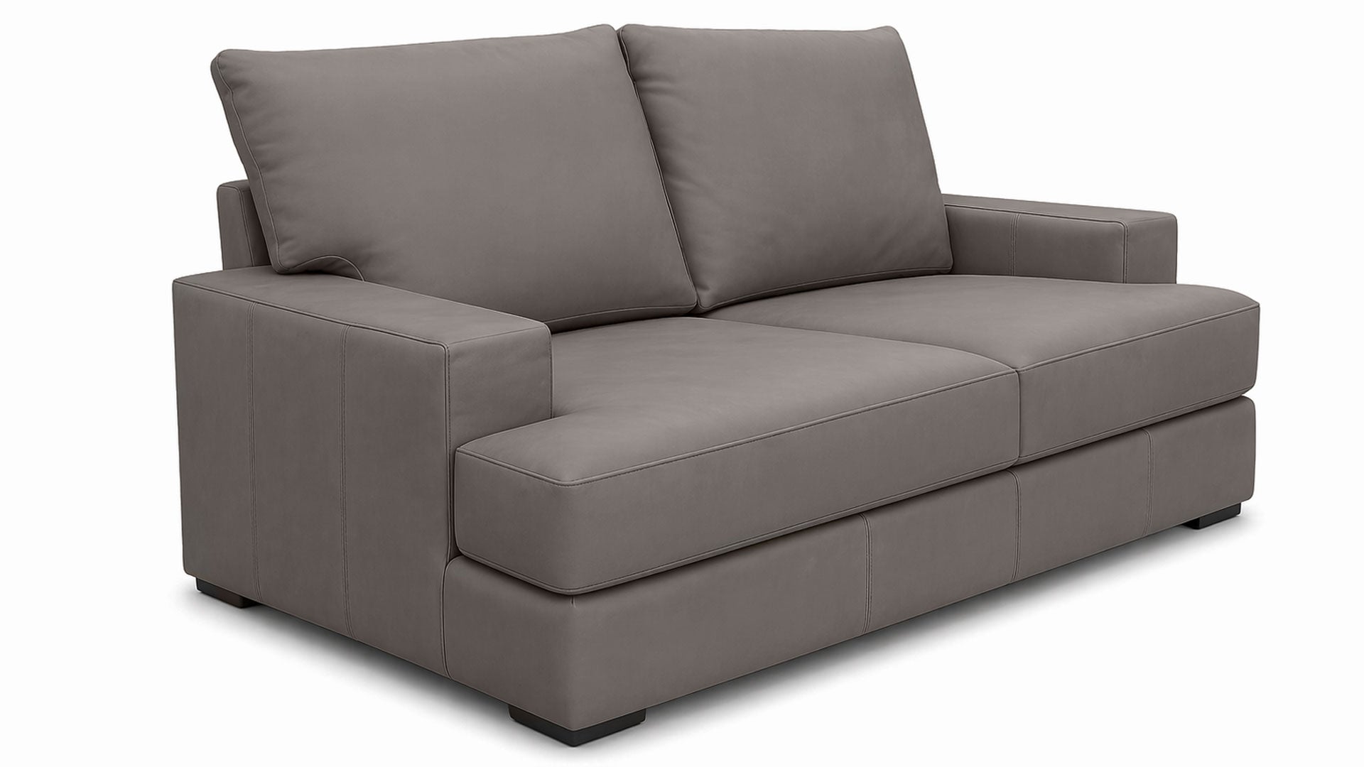 Sofá de dos plazas «Smoke» de cuero de grano superior de alta calidad de Mayo | Fabricado en EE. UU. | Disponible hoy mismo | Gallery Furniture