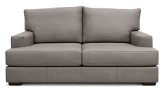 Sofá de dos plazas «Smoke» de cuero de grano superior de alta calidad de Mayo | Fabricado en EE. UU. | Disponible hoy mismo | Gallery Furniture