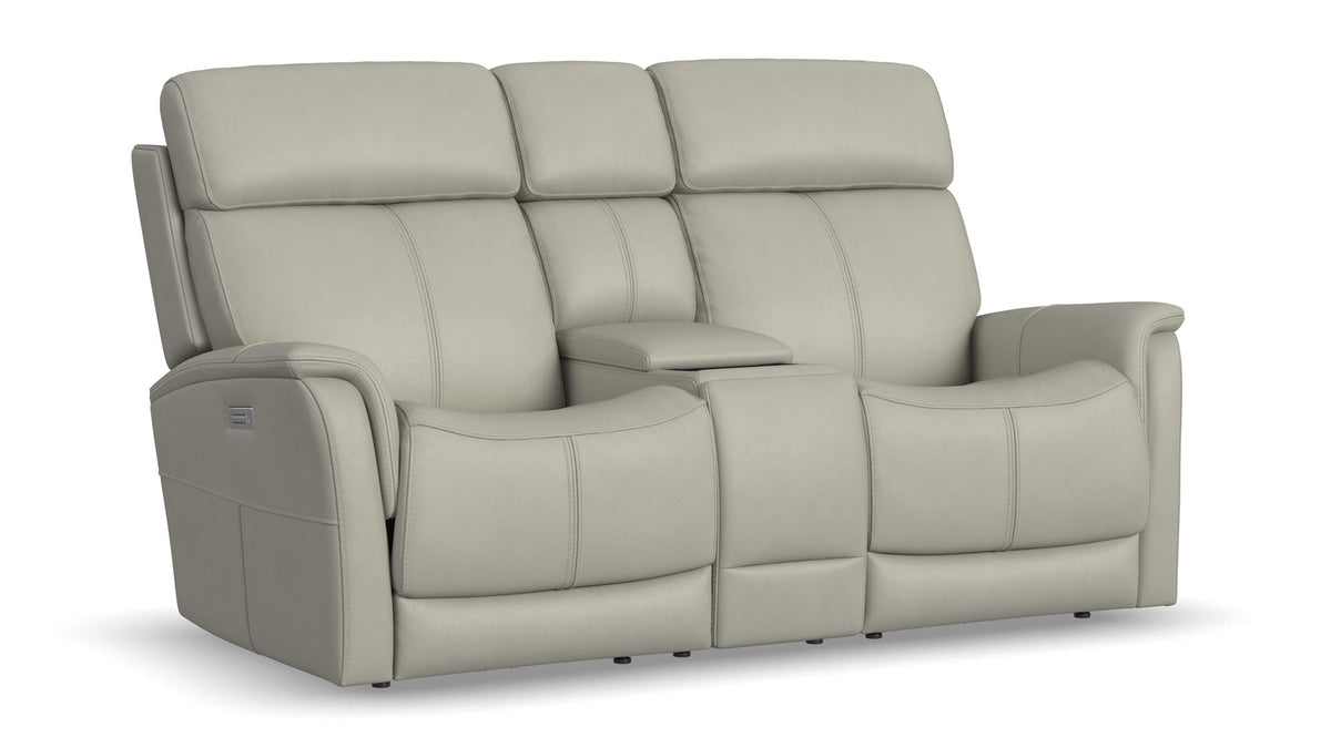All Day Dove Power Reclining Loveseat