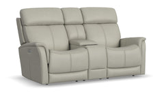 All Day Dove Power Reclining Loveseat