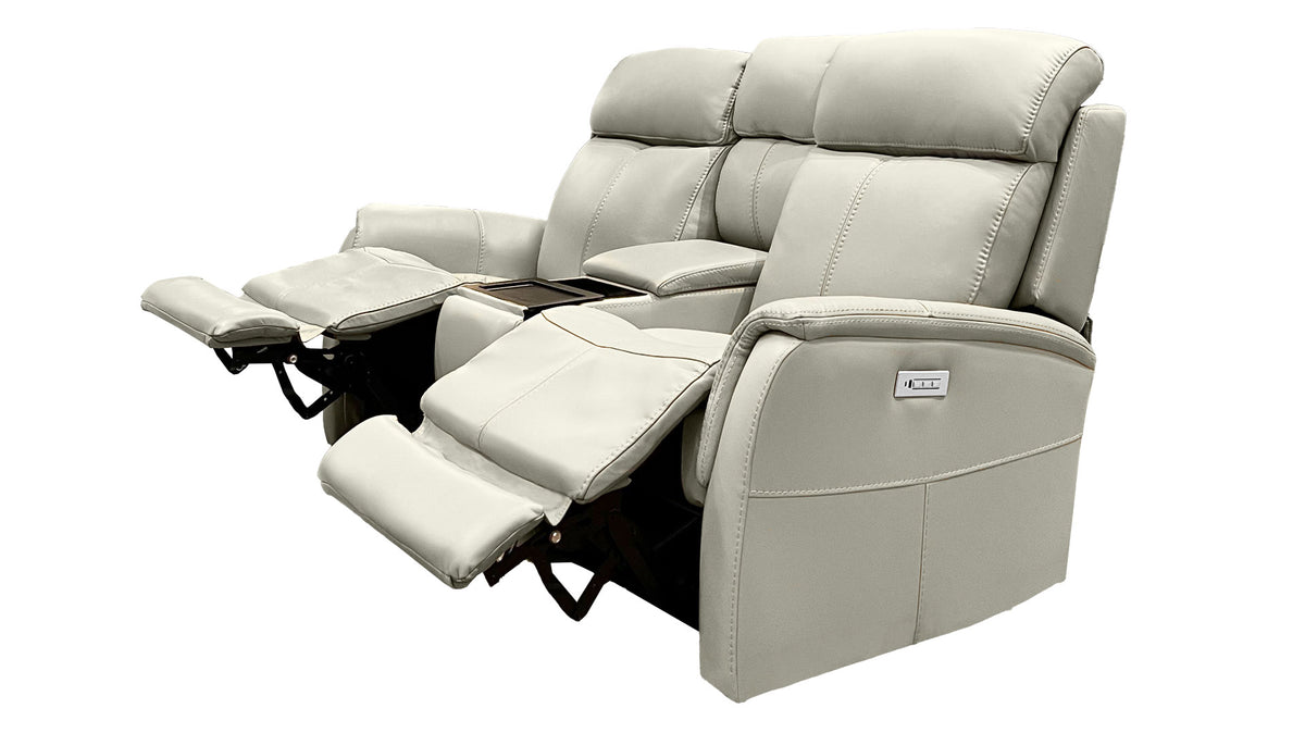 All Day Dove Power Reclining Loveseat
