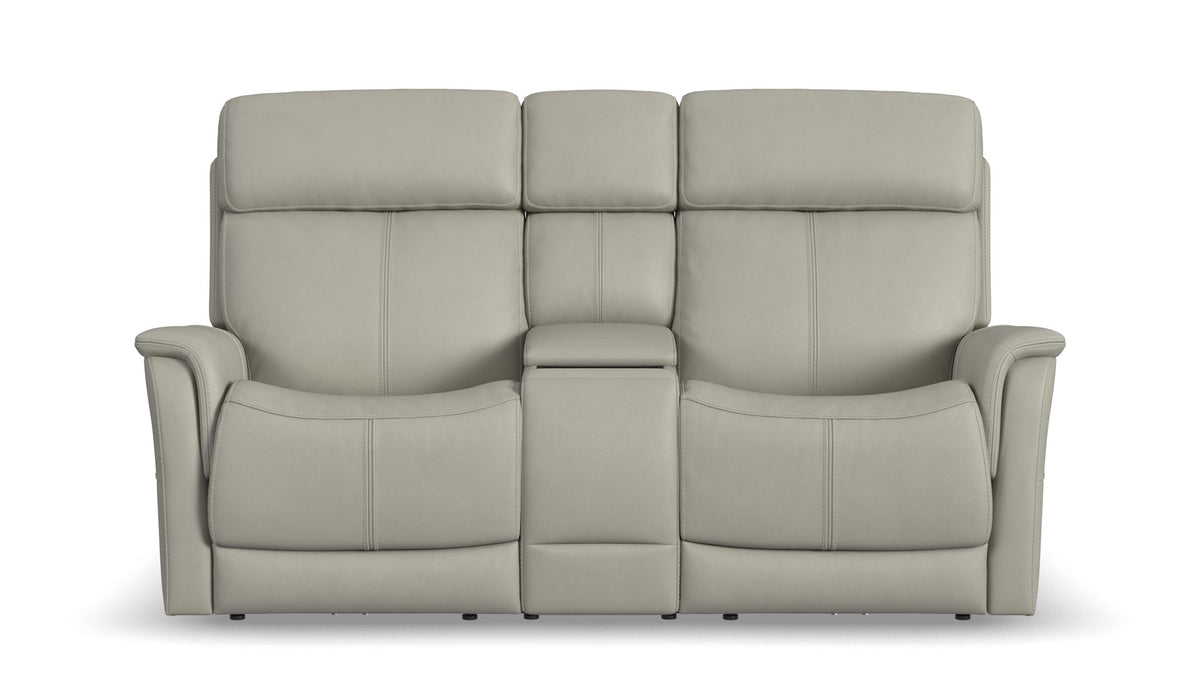 All Day Dove Power Reclining Loveseat