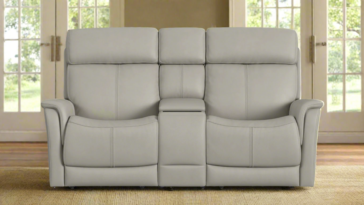 All Day Dove Power Reclining Loveseat