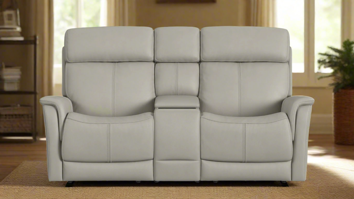 All Day Dove Power Reclining Loveseat