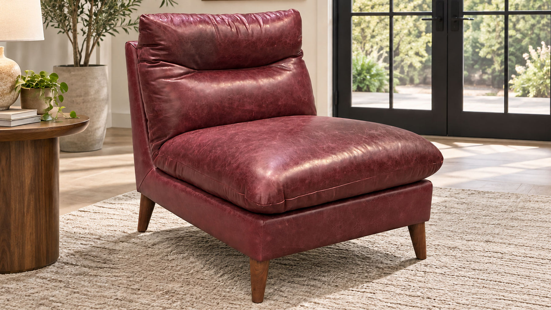 Julissa Leather Accent Chair | Gallery Furniture