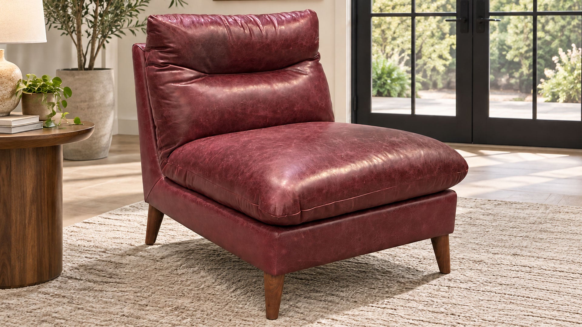 Julissa Leather Accent Chair | Gallery Furniture