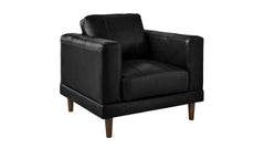 Fiero Black Leather Match Chair