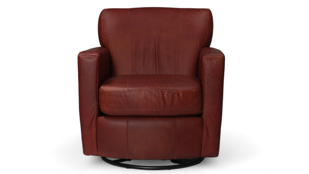 Carolyn Ox Blood Swivel Chair