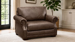Sillón y medio de cuero La Grange