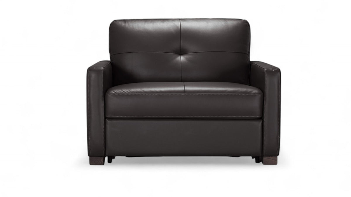 Twin Size Italy Brown Sleeper Sofa