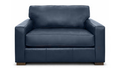 Revelation Oceanic Blue Top Grain Leather Chair