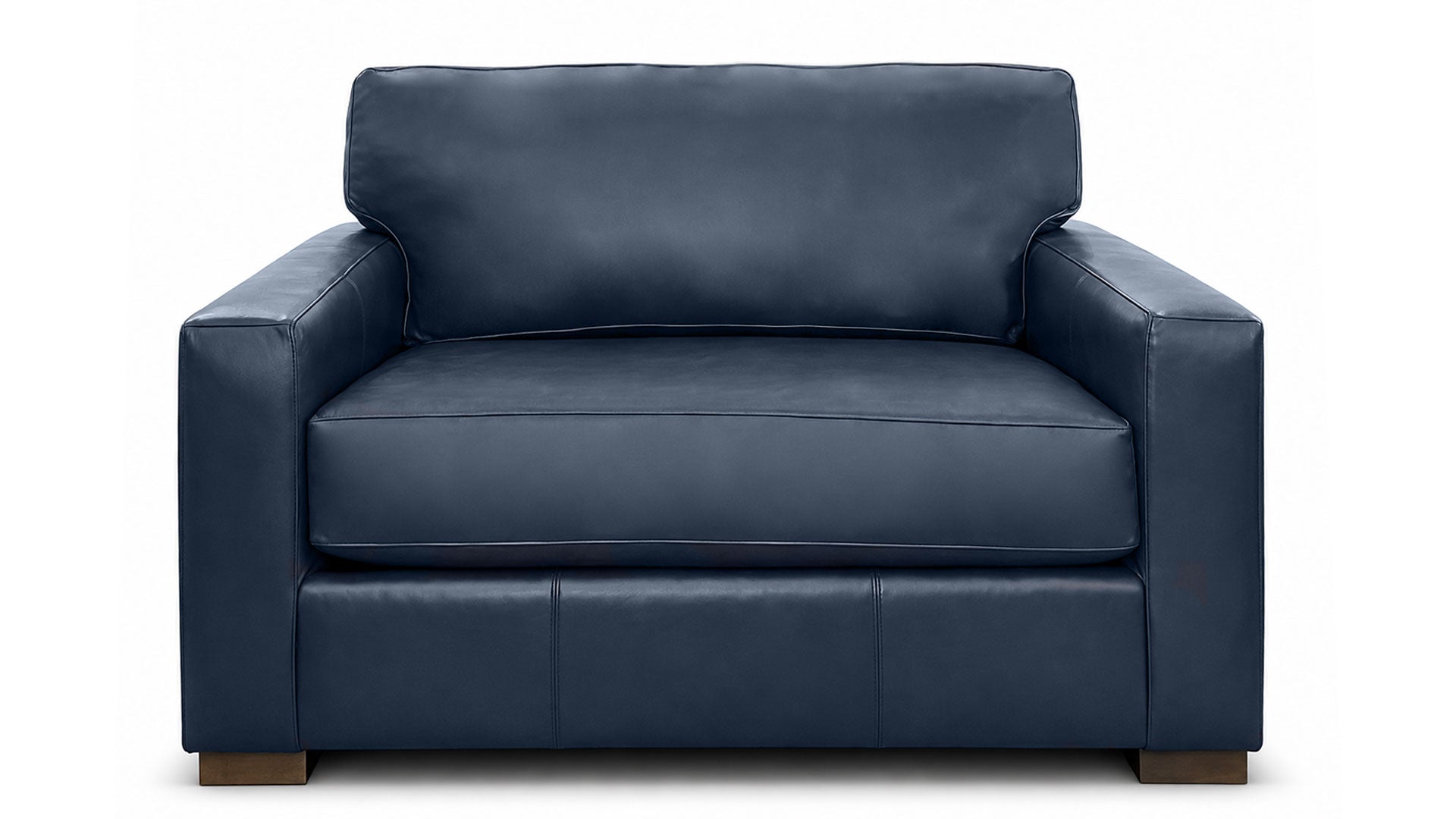 Revelation Oceanic Blue Top Grain Leather Chair