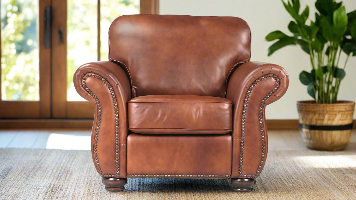 Chevy Fortune Molasses Leather Chair