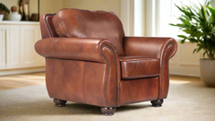 Chevy Fortune Molasses Leather Chair