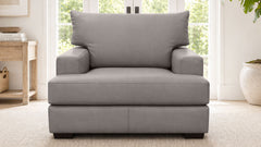 Smoke Top Grain Performance Leather Chair by Mayo | Made in USA | In Stock Today | Gallery Furniture