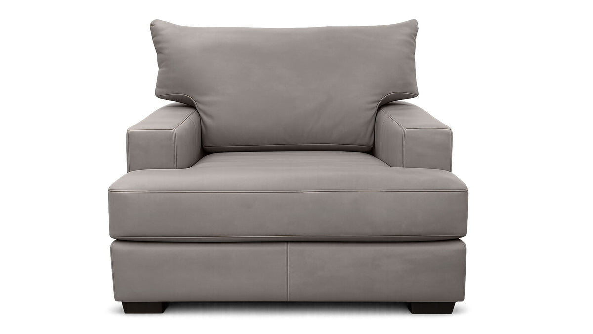 Smoke Top Grain Performance Leather Chair by Mayo | Made in USA | In Stock Today | Gallery Furniture