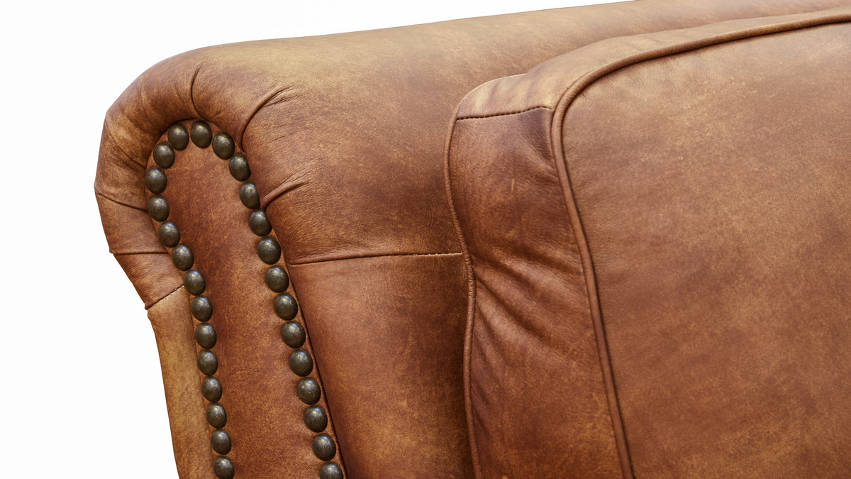 Carnegie Fawn Leather Chair