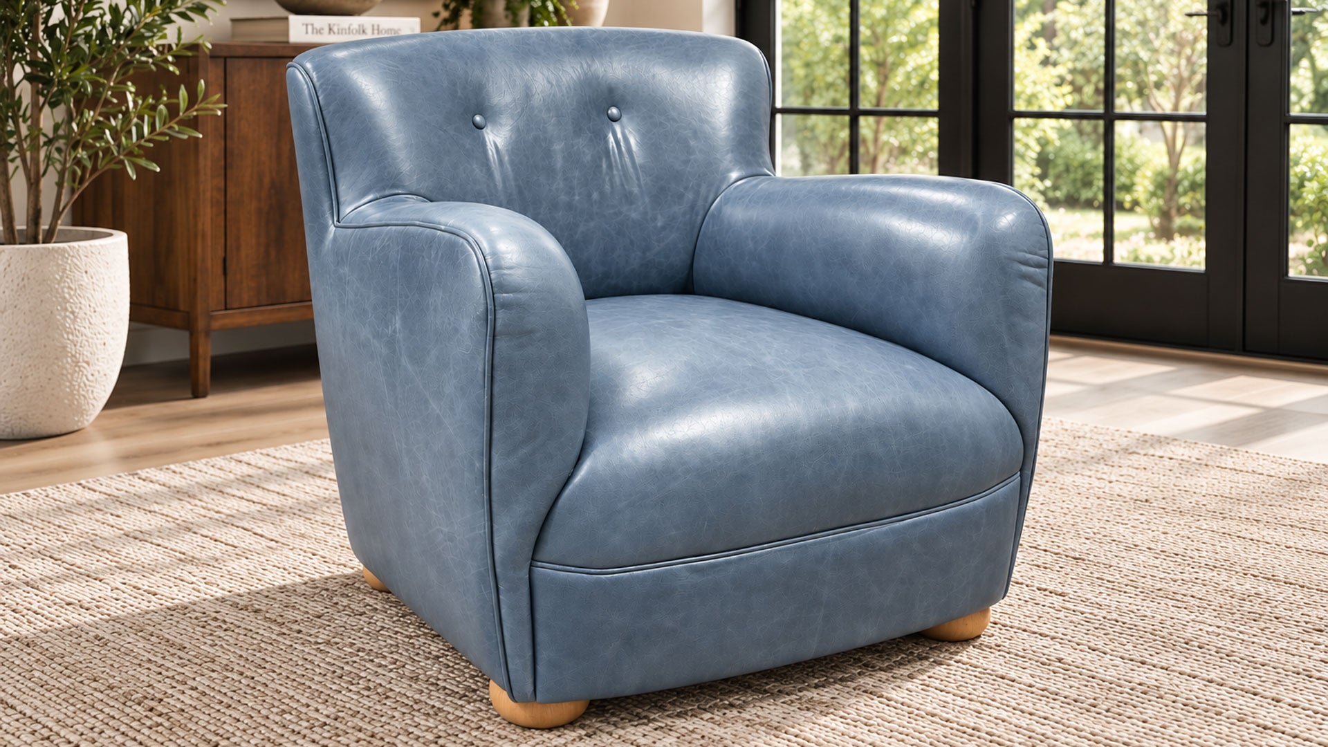 Ocean Leather Accent Chair | Gallery Furniture