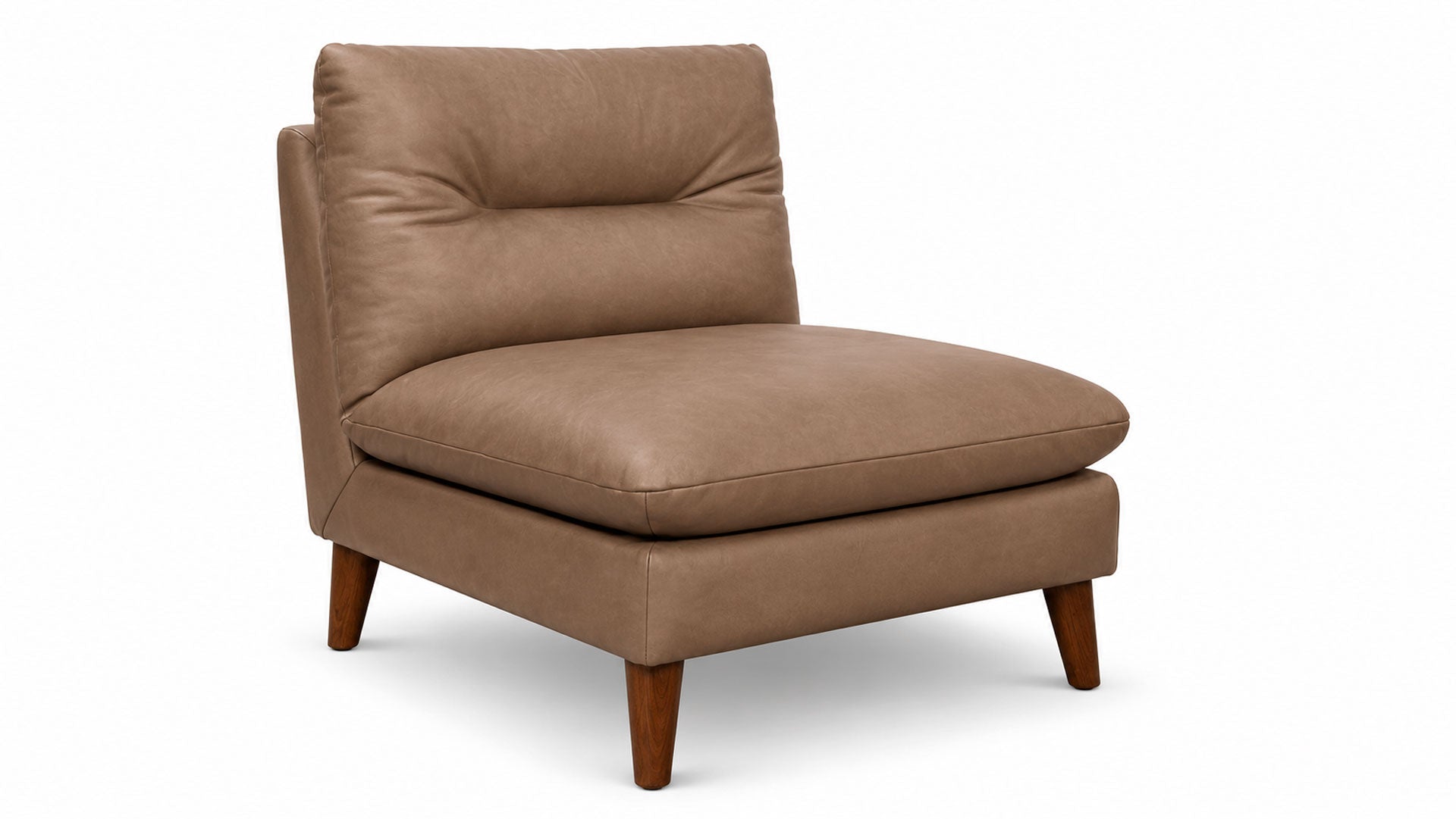Hudson Leather Slipper Chair | Top Grain Leather Accent Chair | Gallery Furniture