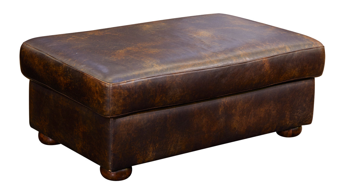 Titan Leather Ottoman