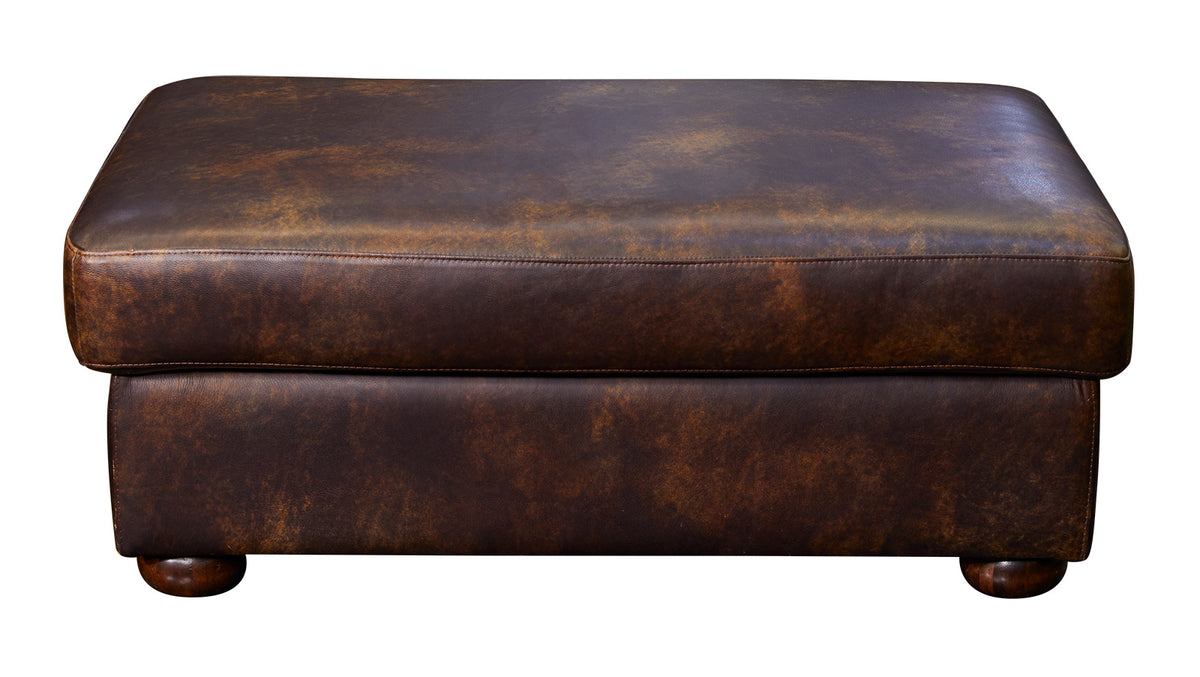Titan Leather Ottoman