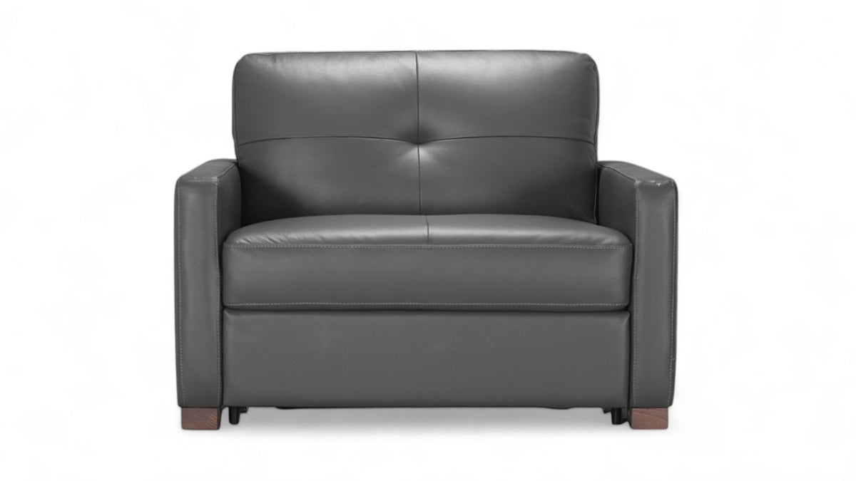 Twin Size Italy Charcoal Sleeper Chair