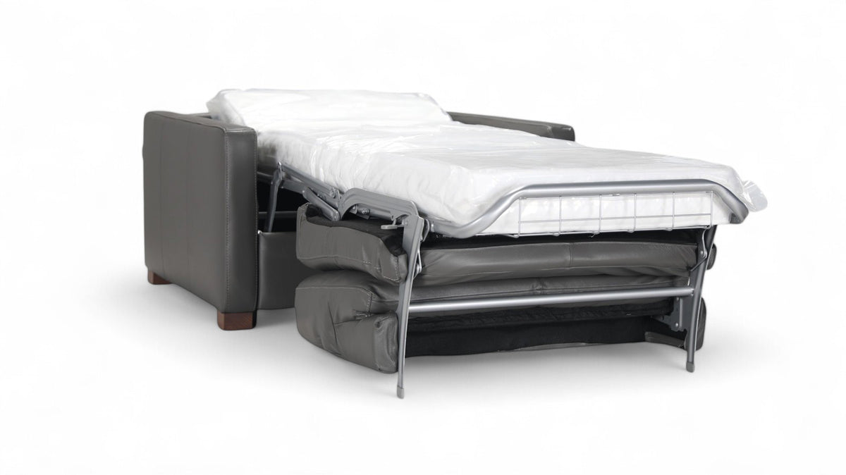 Twin Size Italy Charcoal Sleeper Chair