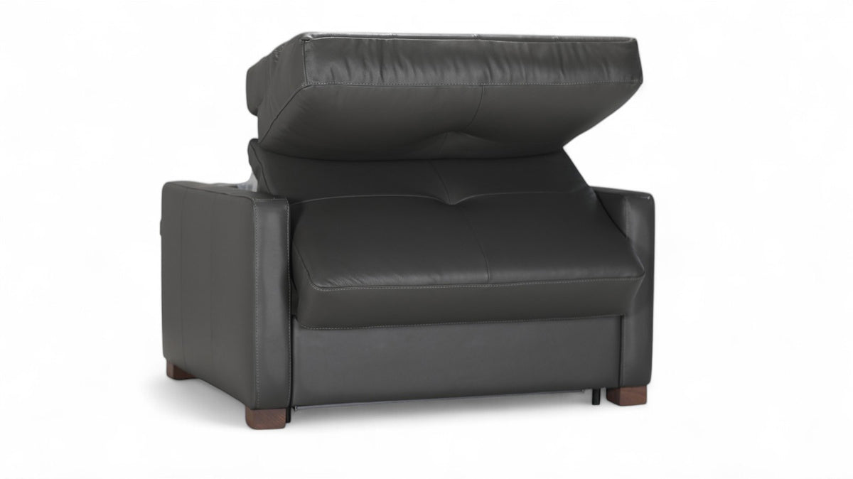 Twin Size Italy Charcoal Sleeper Chair