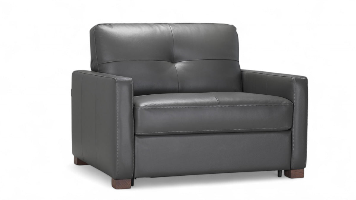 Twin Size Italy Charcoal Sleeper Chair