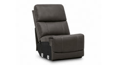 Sillón reclinable gris sobre fondo blanco