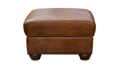 4 Pc Navasota Molasses Leather Living Room Set (Sofa, Loveseat, Chair, & Ottoman)