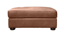 Bourbon Leather Ottoman